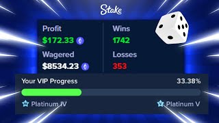 Most INSANE Dice WAGERING STRATEGY ON STAKE VIP LEVELS [upl. by Anonyw]