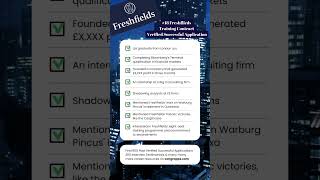 Freshfields Training Contract Application Winning Points trainingcontract [upl. by Esra]