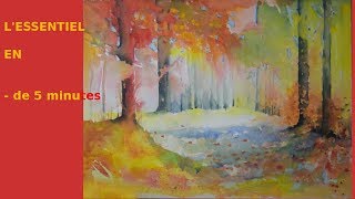 AQUARELLE ET AUTOMNE  TUTO IDENTIQUE AU PRÉCÉDENT SUR LES COULEURS QUI PULSENT EN ACCÉLÉRÉ [upl. by Oigaib]