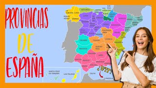 ✅✅✅ PROVINCIAS comunidades y capitales de ESPAÑA ✅✅✅ Mapa político de España [upl. by Amby]