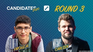 FIDE Candidates 2020  Round 3  Live Commentary with Jan Gustafsson and Lawrence Trent [upl. by Fagen]