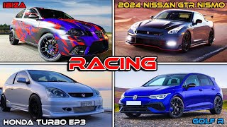 IBIZA VS GTR NISMOHONDA TURBOGOLF RCOLT CZTBMW [upl. by Nnylireg]