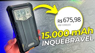 CELULAR INDESTRUTIVEL com 15000mAh e custa R700  HOTWAV W10 [upl. by Oivat520]