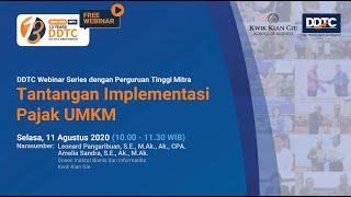 Webinar Series  Tantangan Implementasi Pajak UMKM [upl. by Gregory]