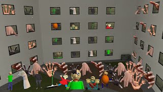 Scary Hands Family And Baldi Basics Family Nextbot Gmod [upl. by Hanas]