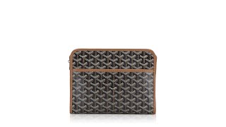 Goyard Goyardine Jouvence Toiletry Pouch Black Gold [upl. by Ardnekan]