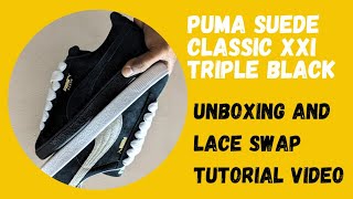 HOW TO LACE PUMA SUEDE amp PUMA SUEDE LACE STYLES Fatlaces pumasuede sneakers shoelaces laceswap [upl. by Aneloj979]