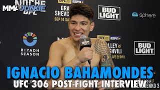 Ignacio Bahamondes Praises UFC Champ Belal Muhammads Help After Nasty TKO Finish  UFC 306 [upl. by Yboj]