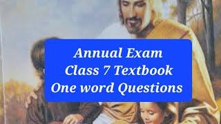 Catechism annual exam one word questions  class 7 [upl. by Raina]