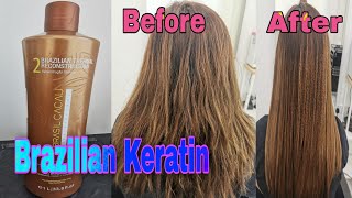 HOW TO KERATIN TREATMENT ON HAIR STEP BY STEPBRAZIL CACAU [upl. by Maxey794]