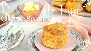 Air Fryer British Cheese Scones That Rise SAVE energy amp bake in SUMMER [upl. by Gunzburg]