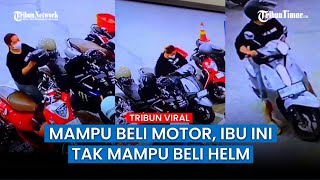 Motornya Baru Tapi Tak Mampu Beli Helm Viral Wanita Ini Gasak Helm di Parkiran [upl. by Earas]