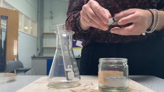 Hydrogen test  squeaky pop test in the classroom a demo [upl. by Urbanna]