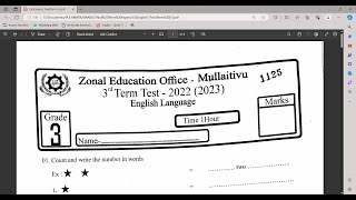 GRADE 3 ENGLISH  THIRD TERM EXAM PAPER DISCUSSION 2022 2023  EXPLANATION  PULAMAI AARU [upl. by Morgen434]