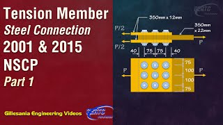 Part 1  Tension Member Steel Connection 2001 amp 2015 NSCP [upl. by Aleen601]