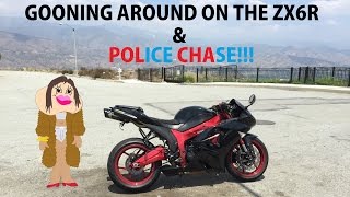 ZX6R GOONIN amp SAN BERNARGHETTO POLICE CHASE [upl. by Kaela]