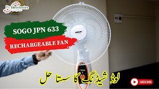 Sogo Rechargeable Fan JPN 633  PK Electronics [upl. by Assilav]