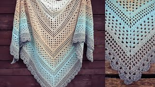 How To Crochet Spring Reverie Triangle Shawl  Easy Pattern [upl. by Palladin]