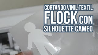 Cortando Vinil textil Flock con Silhouette Cameo [upl. by Aihseyn]