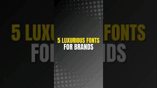 5 Luxurious Fonts Every Brand Needs branding fonts canva videoediting graphicdesign dubai [upl. by Goldberg100]