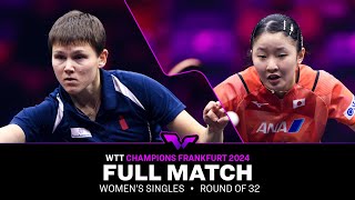 FULL MATCH  Nina Mittelham vs Miwa Harimoto  WS R32  WTTFrankfurt 2024 [upl. by Ainaznat]