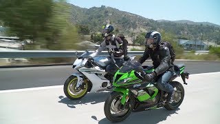 Sportbike vs Naked Bike ZX6R vs YZFR6 amp Z900 vs FZ09 — ON TWO WHEELS [upl. by Layap756]