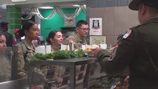 Fort Jackson soliders celebrate Thanksgiving a day early [upl. by Veal692]