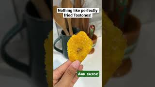 Theres nothing some perfectly fried tostones to go with any meal 😋😋😋😋 whos with me [upl. by Akim]