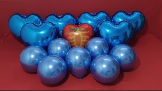 FUN LOTS OF HEART SHAPE MYLAR BALLOON AND CHROME BALLOONS POPPING l SATISFYING VIDEO [upl. by Sila]