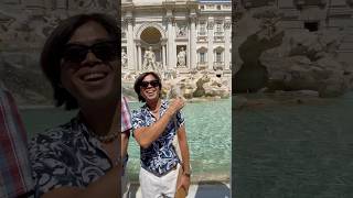 Make a wish in fontana di trevi rome italy travel [upl. by Anadal883]