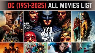 DC All Movies List 1951 to 2025  DC Universe All Movies List  DC Movies  DC Comics [upl. by Karli]