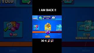 30 K TROPHIES 🎉 I am Back ❤️‍🔥 brawlstars shorts brawlstarsgame keşfet yusufrelens supercell [upl. by Kirenoj169]