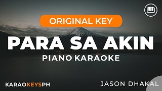 Para Sa Akin  Jason Dhakal Slow Piano Karaoke [upl. by Analihp]