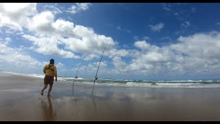 Anglesea Surf Fishing Catching Australian Salmon and Flathead [upl. by Mavis]