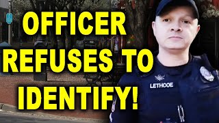 Virginia Cop Refuses to Identify Breaks Police Policy Doesnt Know Law [upl. by Barabbas]