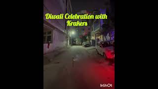 Ghar Mein Padharo Laxmi Mata Diwali Celebration with krakers ytshortsytviraltrending shortvideo [upl. by Flossie]