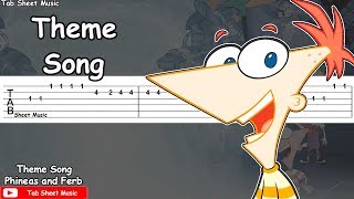 Phineas and Ferb  Theme Song Guitar Tutorial [upl. by Anahs913]