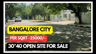 3040 open site for sale Bangalore city sakara nagar  per sqrt 25000 Two side road available [upl. by Kory]