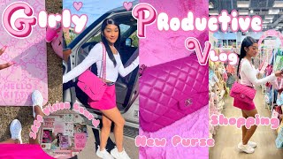 Girly Productive Vlog ♡ CHANEL Unboxing  Shopping  Vision Board [upl. by Alaham]