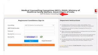 NEET PG Counselling 2024 at MccNicIn Direct Link [upl. by Olsen716]