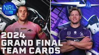 2024 NRL Grand Final Team Cards  NRL on Nine [upl. by Haeel308]