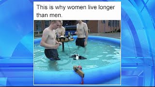 Why Women Live Longer Than Men Explained in One Meme [upl. by Worl]