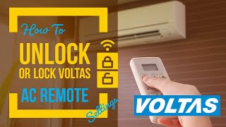 How to Unlock Voltas Ac Remote  easily [upl. by Kelcie]