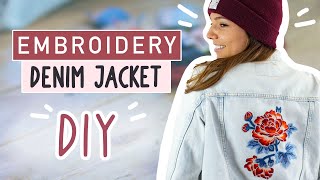 Embroidery Denim Jacket  DIY [upl. by Stig]