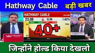 Hathway Cable share latest news today Hathway cable share news today Target analysis [upl. by Stephana]