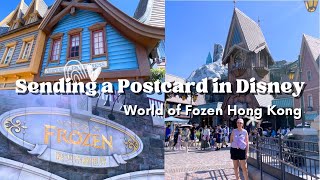 Mail a Postcard in Disneyland With Me  Arendelle Hong Kong Vlog [upl. by Klimesh]