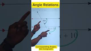 GeometryAlgebra and Angle Relations mathsmathematics science mathshack education mathskills [upl. by Nuahsyar]