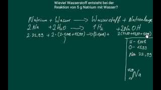 Chemisches Rechnen Stöchiometrie  Beispielaufgabe [upl. by Sardse]