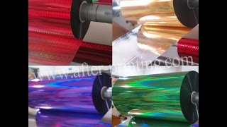 Patterns of Packaging Plastic Roll Holographic Film [upl. by Aneetak]