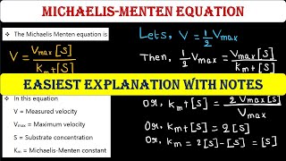 Michaelis Menten equation  Biochemistry [upl. by Charpentier264]